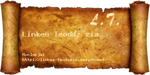 Linkes Teodózia névjegykártya